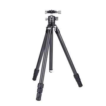 AOKA KY224CL+BH25R Lightweight Travel Carbon Fiber Compact Tripod for Backpacker