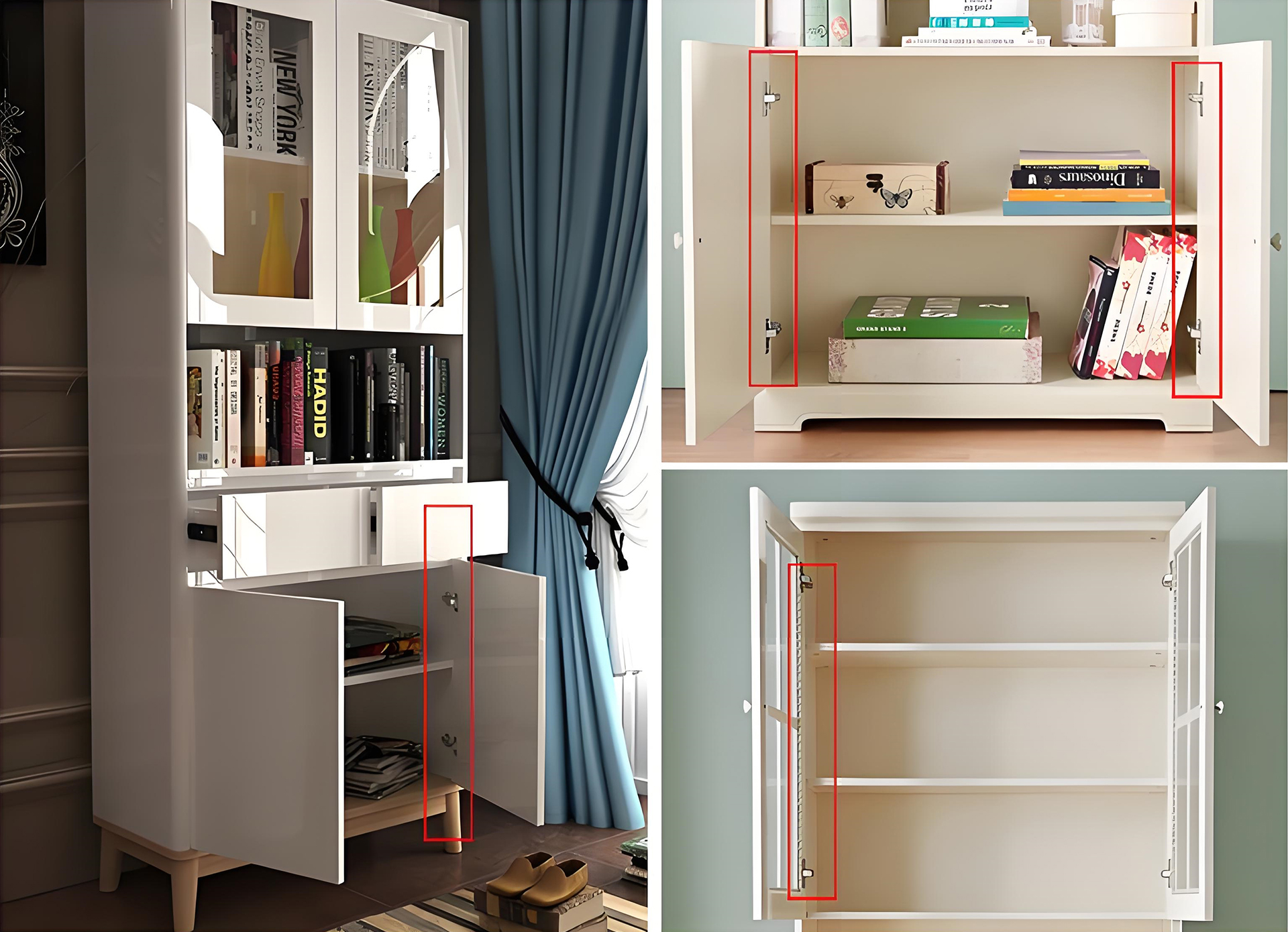 YOUDO Two way Furniture Hardware Adjustable Hinge Soft Close Hydraulic Cabinet Hinge (4)uva