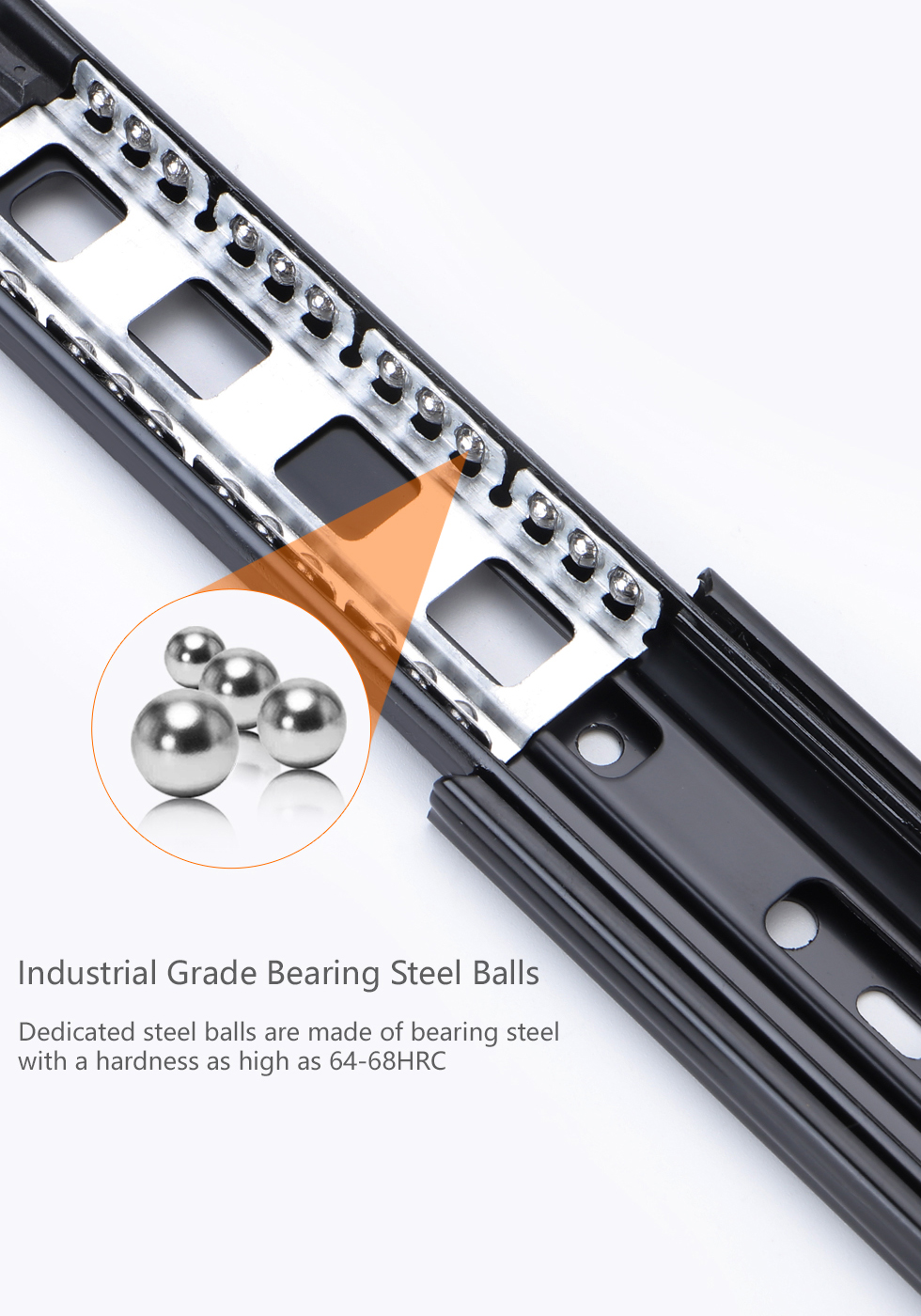 Reduce friction with double rows of solid steel ballsq7d