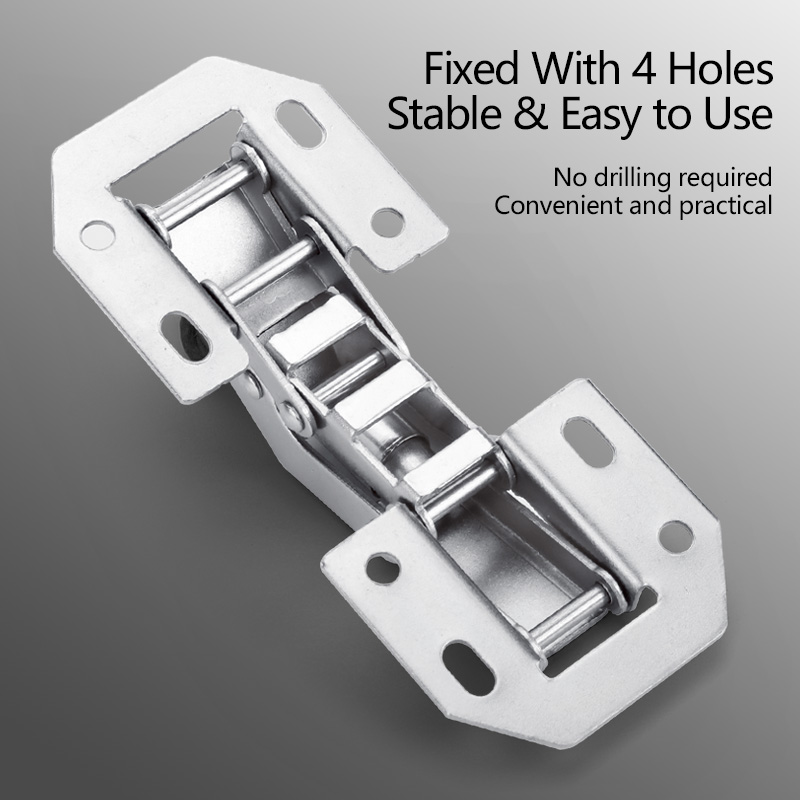 No Drilling Fixed Type Bridge Cabinet YD-504 Door Hinges Frog Hinge (1).jpg