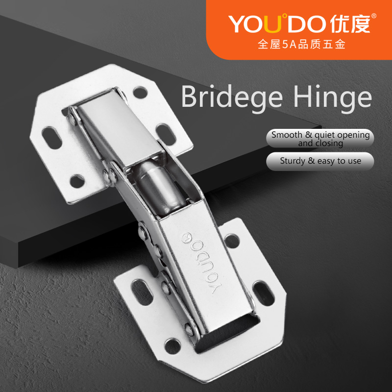 No Drilling Fixed Type Bridge Cabinet YD-504 Door Hinges Frog Hinge (3).jpg