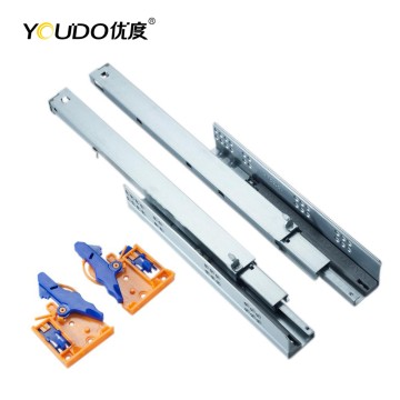 YOUDO 3 Fold Full Extension Drawer Slide YD-SZ316HY Concealed Soft close Telescopic Channel