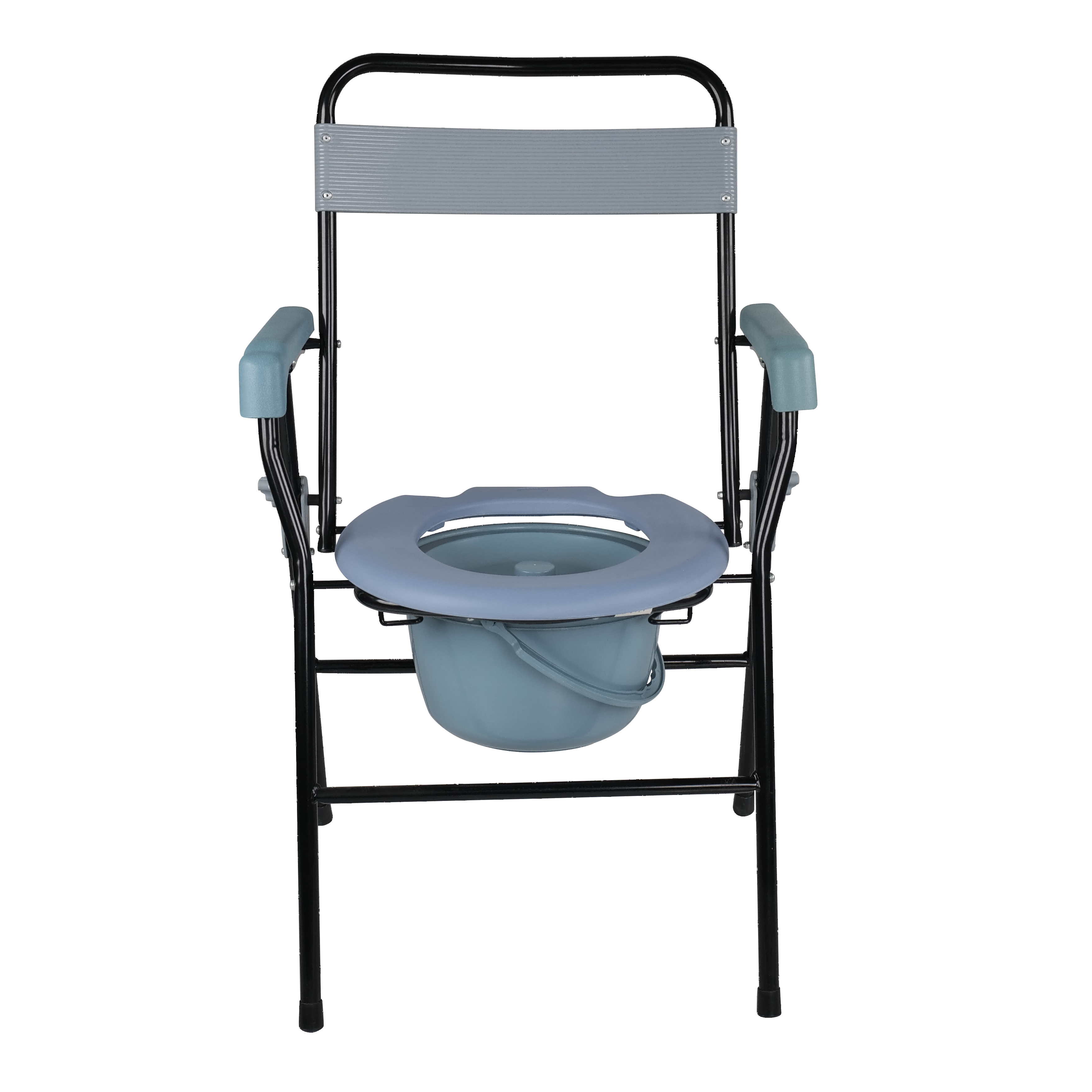 GM899T Best-selling carbon steel toilet chair, foldable and portable, with anti-slip footpads for worry-free safety.