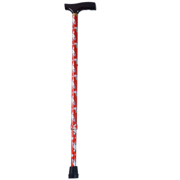 GG920L-01 red passion aluminum alloy walking stick:,elderly support with a touch of elegance