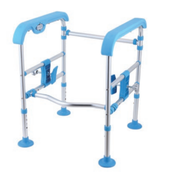 GJ215T Blue Aluminum Alloy Toilet Safety Rail – a versatile assistive device designed for individuals with limited mobility.