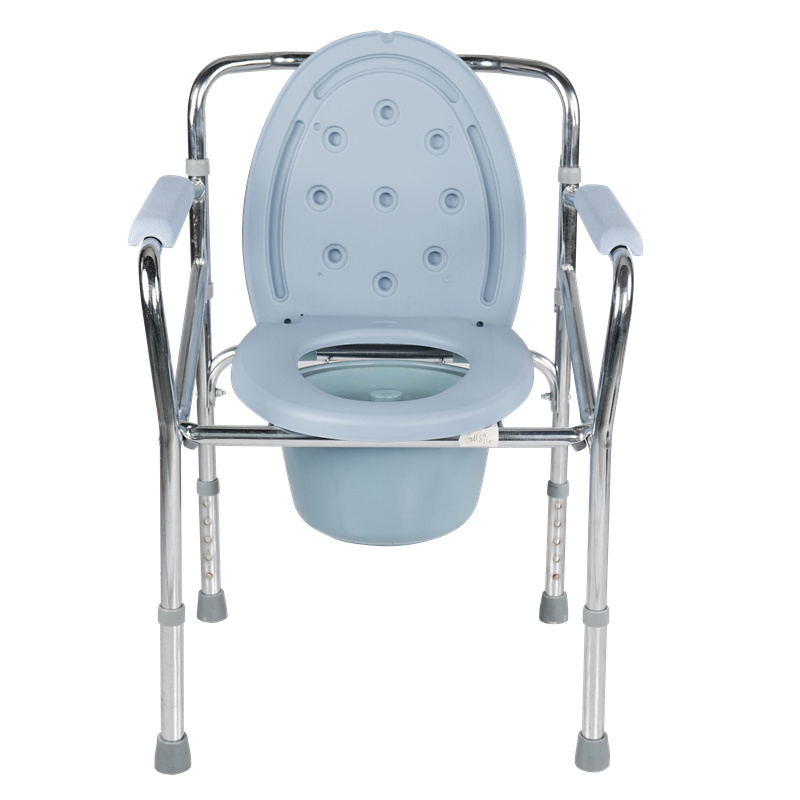 GM894T Steel Commode Chair With Wheel Available