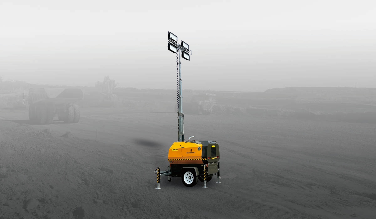 Diesel & Battery Hybrid Light Tower for Mining & Construction Sites