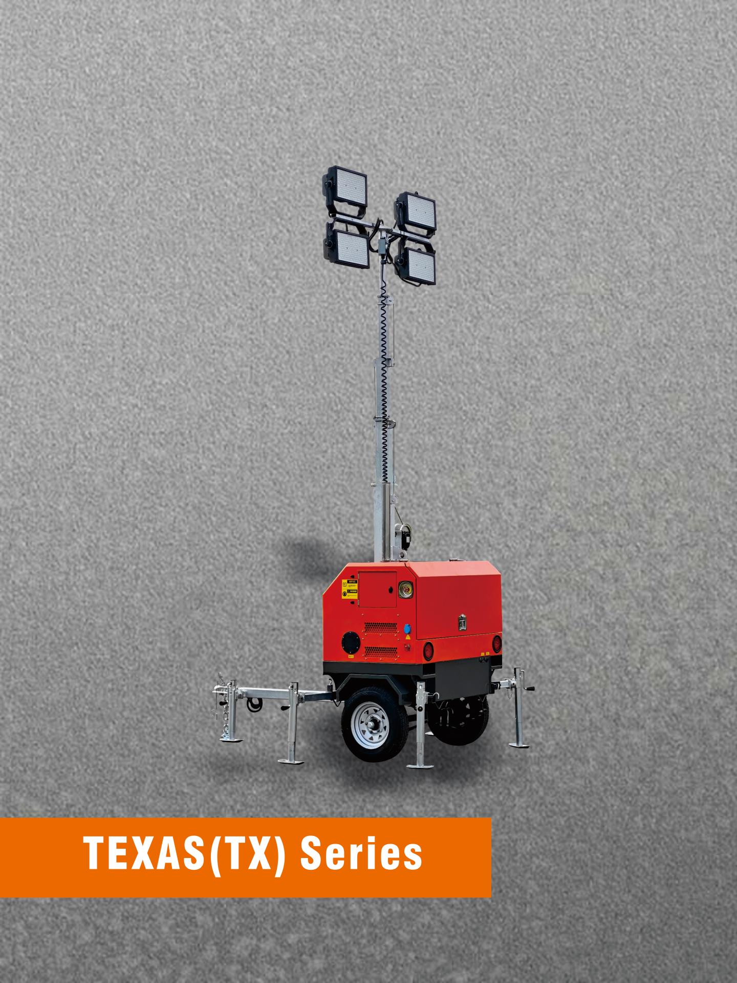 X7-E Compact Light Tower with Foldable Drawbar