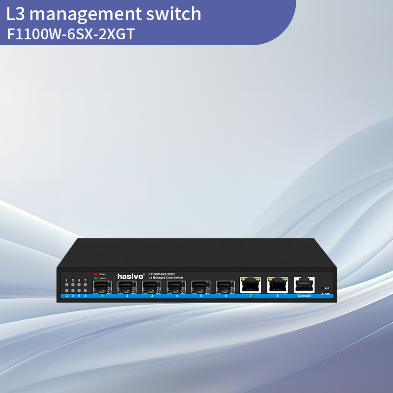6+2-port 10G L3 management switch