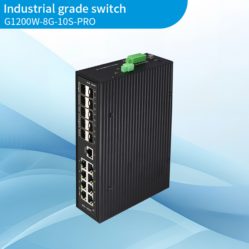 Industrial grade management type 10-optical 8-electrical switch