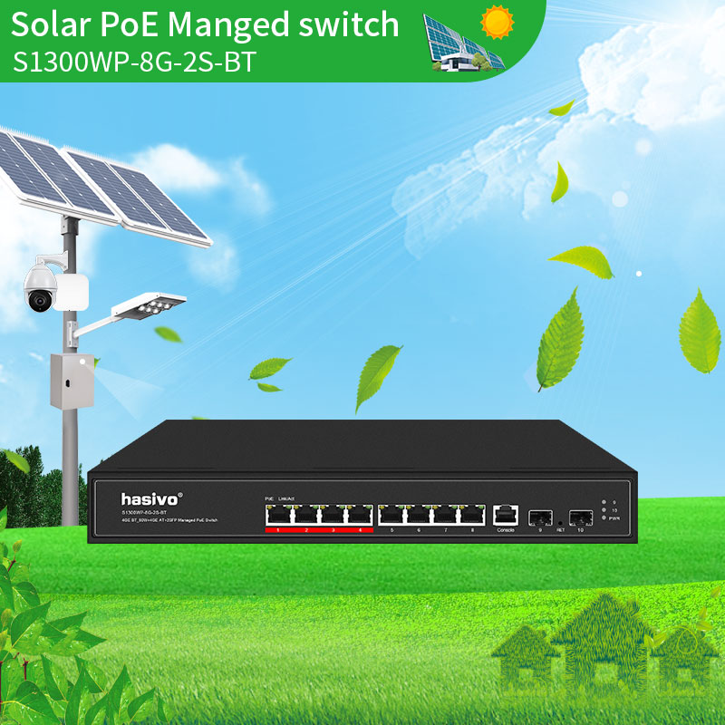 8+2 Managed MPPT Solar PoE Switch