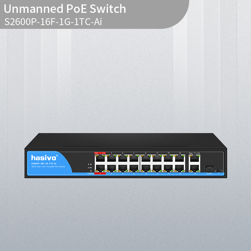 24 Port Gigabit Uplink Ai PoE Switch