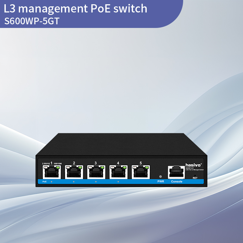 L3 Managed 5-Port 2.5G PoE Switch