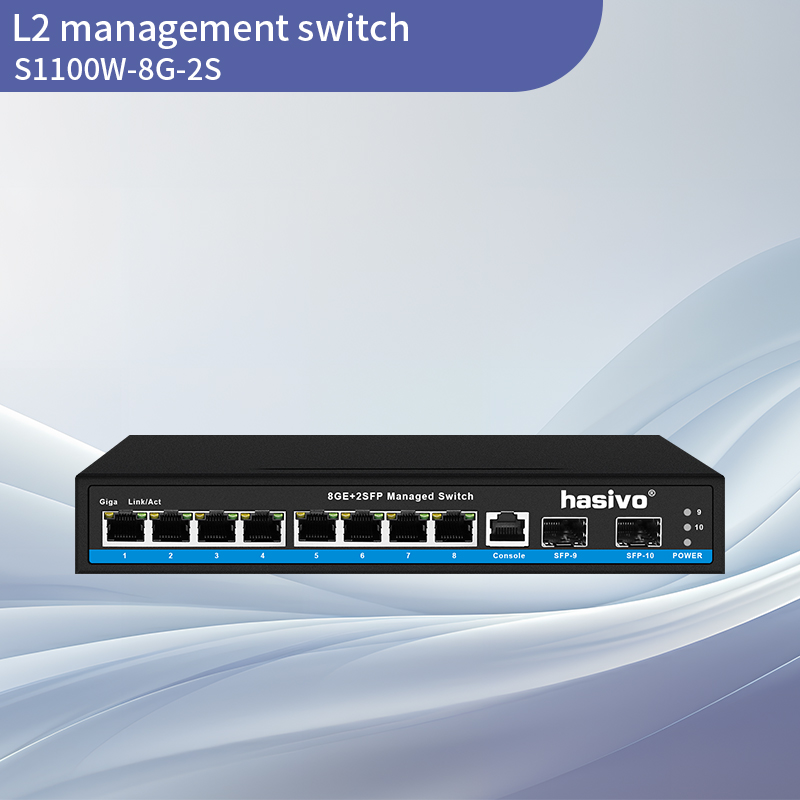 Full Gigabit 2SFP+8GE L2+ Managed Switch
