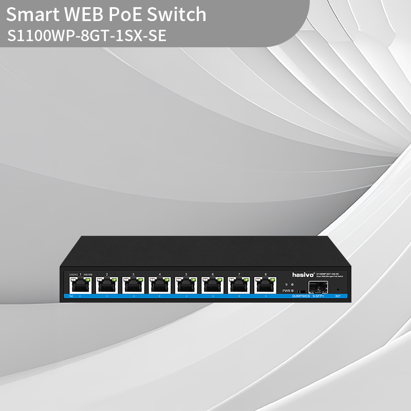 2.5G 8+1 Smart WEB managed PoE switch