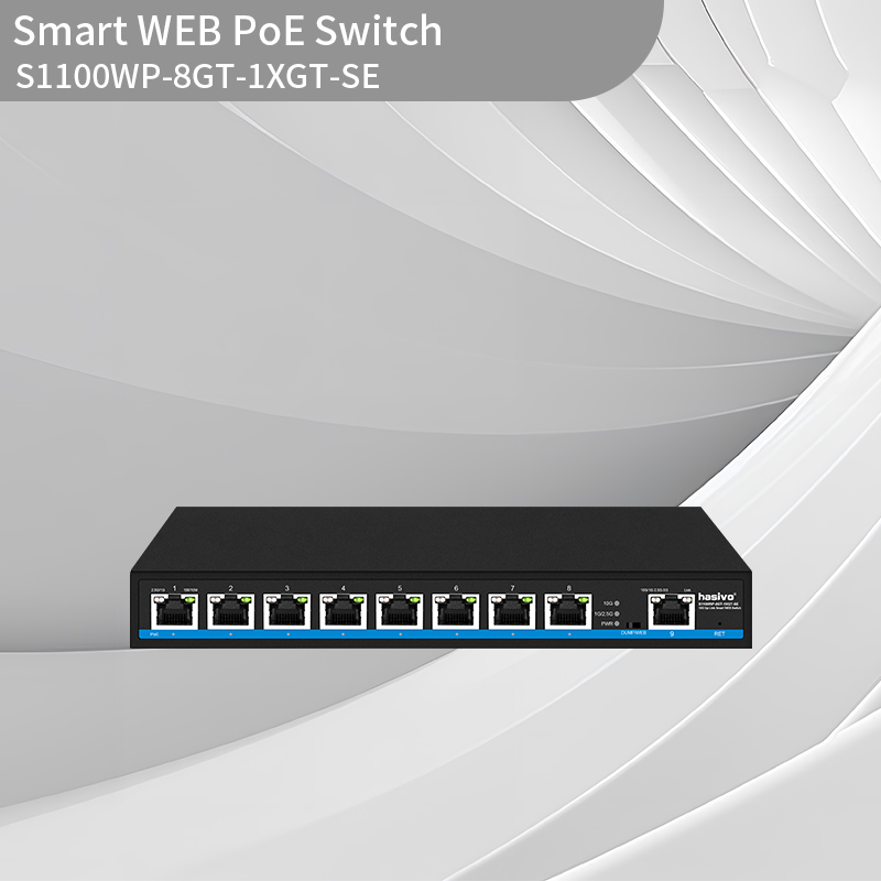 2.5G 8 Port 10 Gigabit uplink Smart WEB managed PoE switch