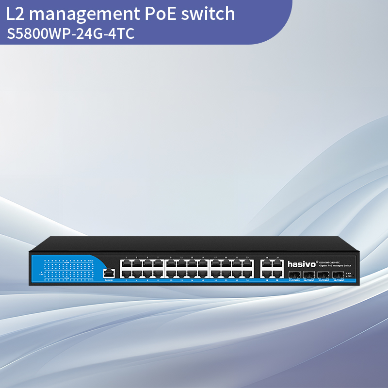 Full Gigabit 4SFP+28GE L2+ Managed Po...
