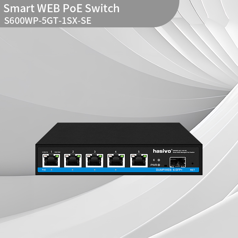 2.5G 5+1 Smart WEB managed PoE switch