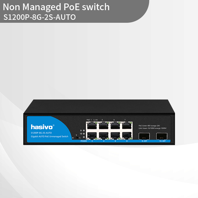 24V/48V automatic matching 2SFP+8GE f...