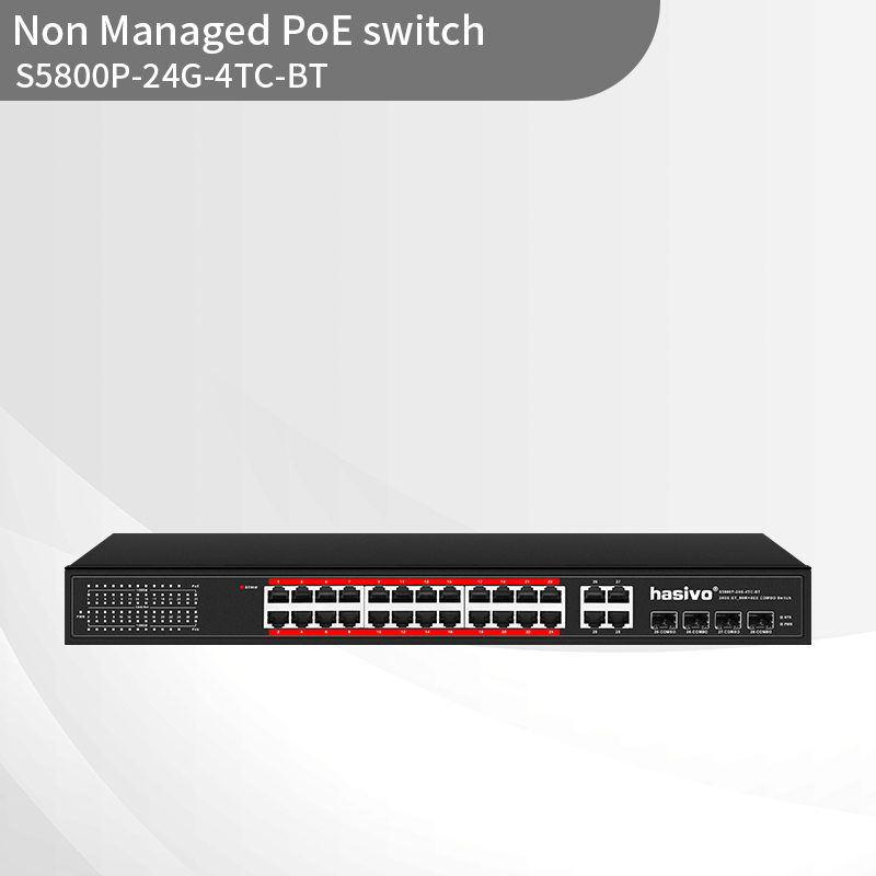 Full Gigabit 4SFP+28GE BT POE Switch
