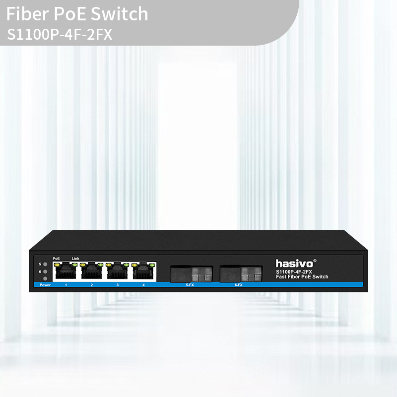 Fast Ethernet 4+2 Fiber PoE Switch