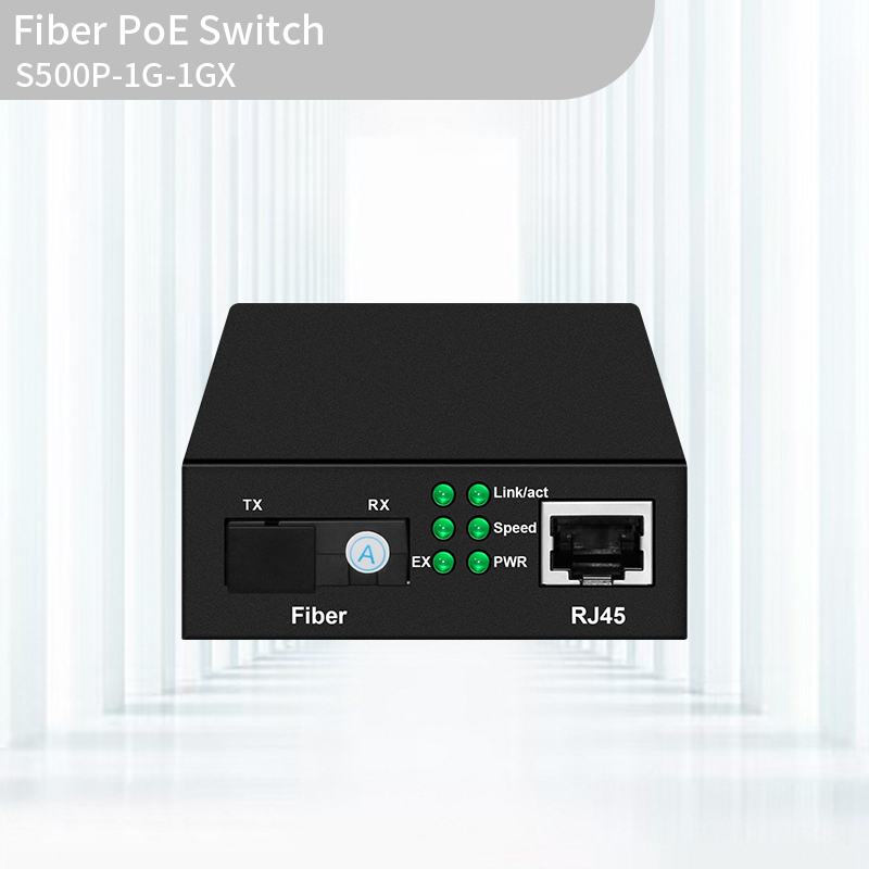 Full Gigabit 1+1 Fiber PoE Switch
