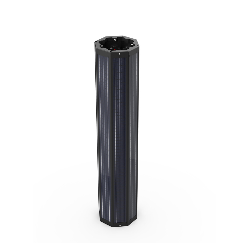 Vertical solar panel with high efficiency
