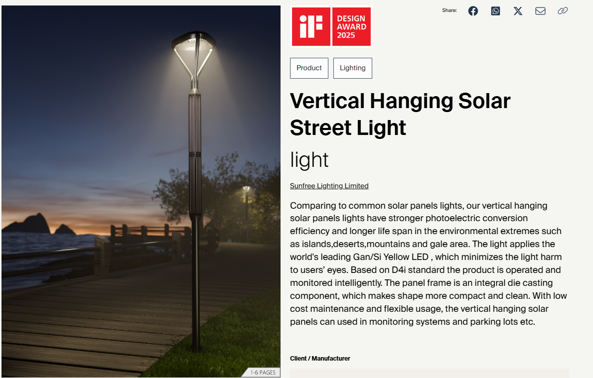 Outdoor Lighting: Vertical Hanging Solar Street Lights