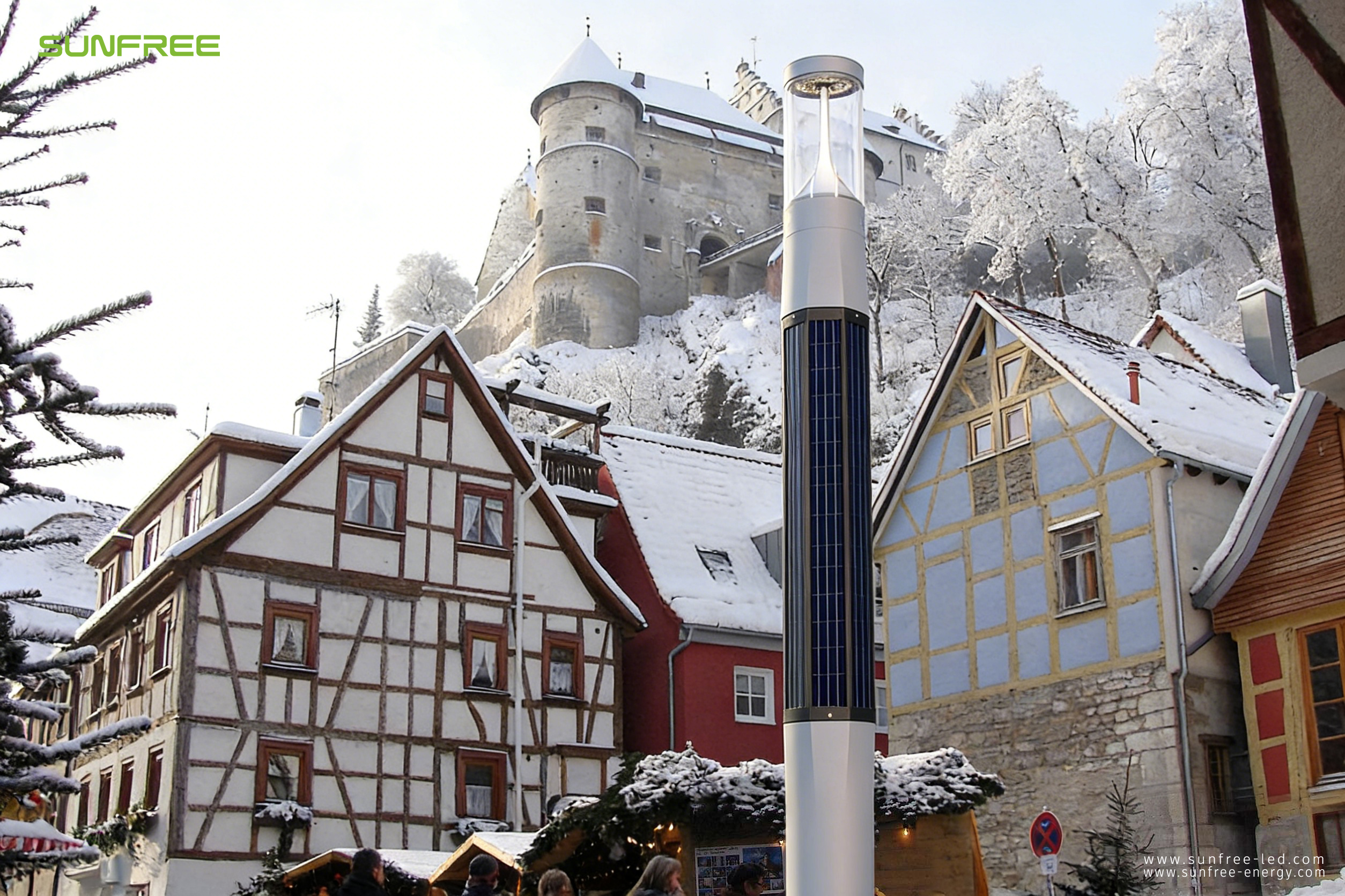 Unafraid of Winter Snow: Vertical Solar Lights Set a New Standard for All-Season Garden Lighting