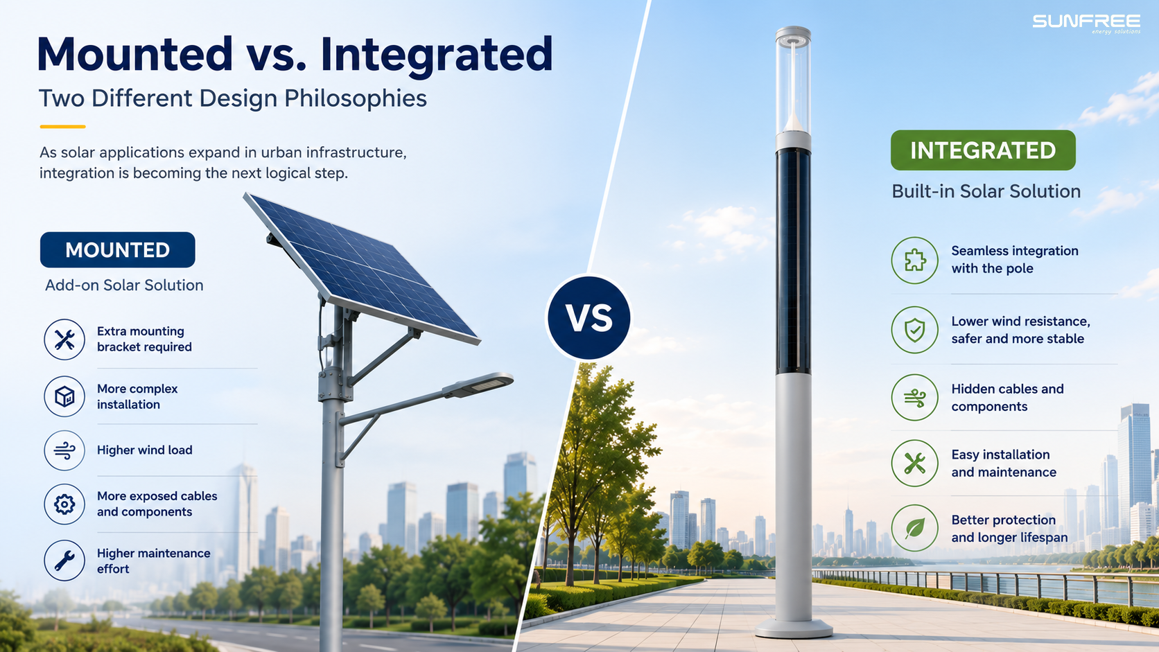 From Mounted to Integrated: Rethinking Solar for Urban Poles