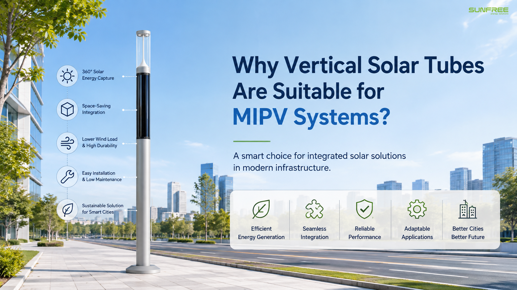 Why Vertical Solar Tubes Are Suitable for MIPV Systems?