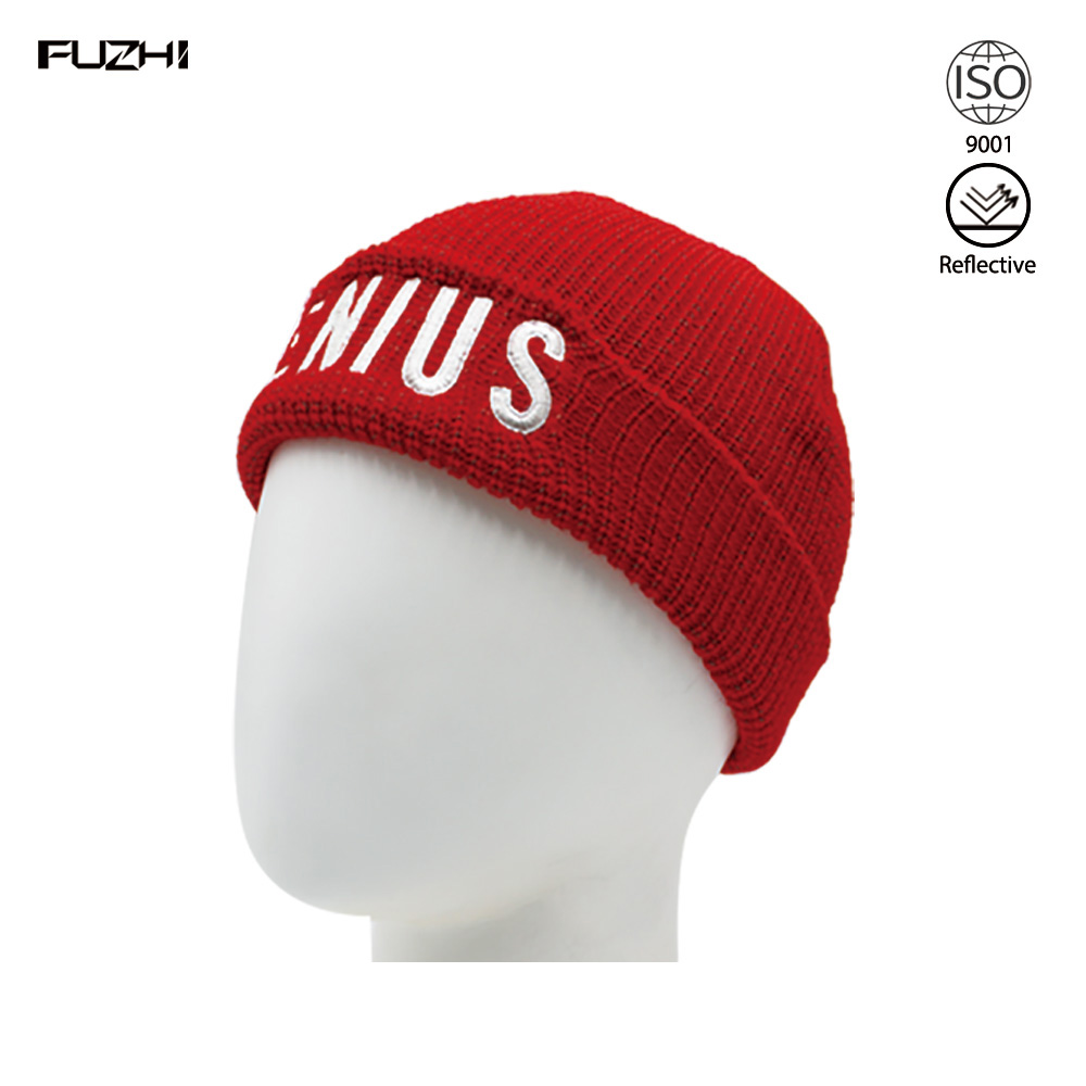 FZRB-1007 Cozy knit reflective beanie