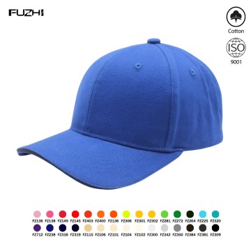FZBC-6002-2 100% brushed cotton 6 panel sandwich baseball cap