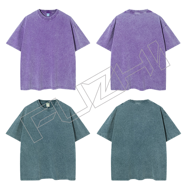 Customize high quality color washed 100% cotton T-shirt