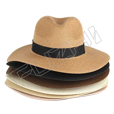 Wholesale New Spring Summer Designer Unisex Adults Plain Sun Men Women Wide Brim Color Beach Stra...