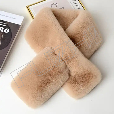 Women Winter Rex Rabbit Scarf Plush Neck Fur Scarves