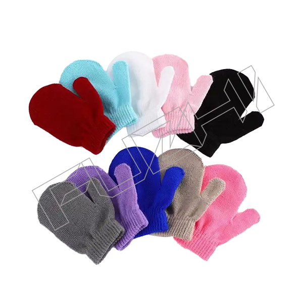 Mitaines en acrylique pour garçons, mitaines d'hiver en tricot pour enfants, mitaines à un doigt
