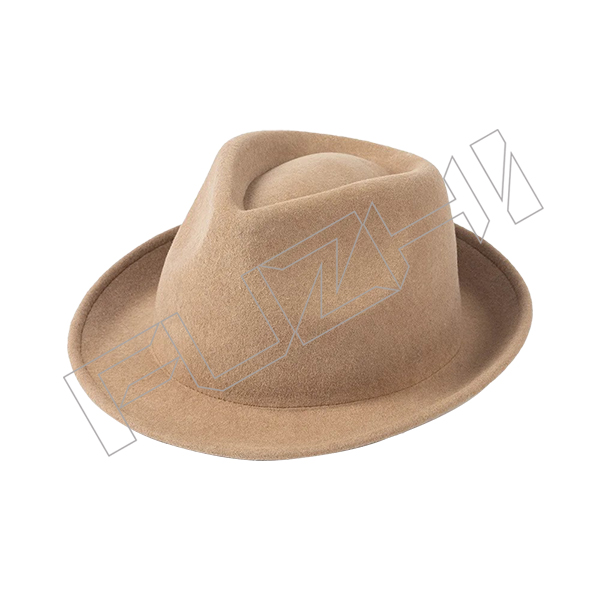 2023 Classic Design Men Women Solid Color Plain Boaters Hat Wool Formal Felt Wide Brim Flat Top F...
