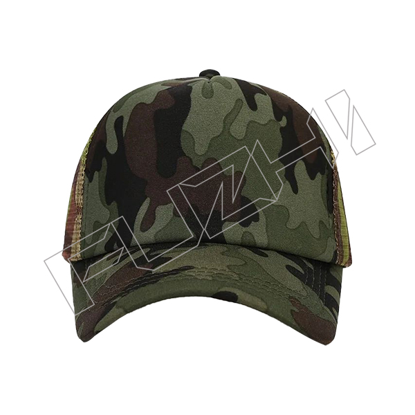 Men's green camouflage cam baseball cap outdoor mesh hat patch travel cap