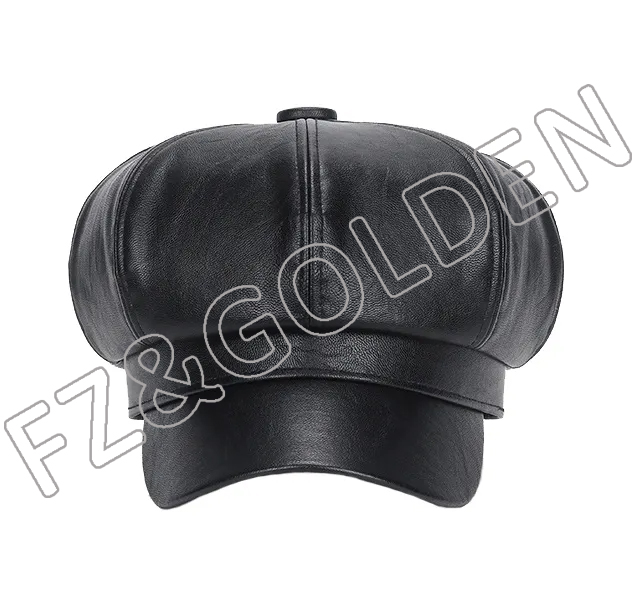 2023 new fashion chic women Mens PU newsboy Flat Ivy Cap Gatsby Driving Fishing 8 Panel Cabby lea...