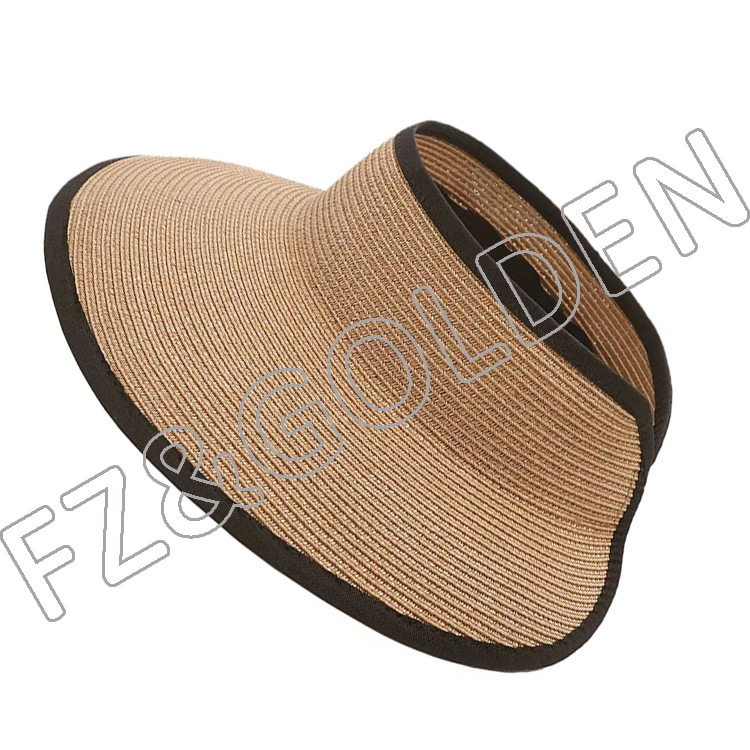 UPF50+ Wide Brim Women Straw Beach Roll-up Foldable UV Protection Sun Visor Hat