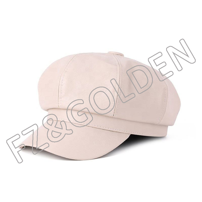 Newsboy Plain Cabbie Gatsby Ivy Leather Visor Beret Caps for Women