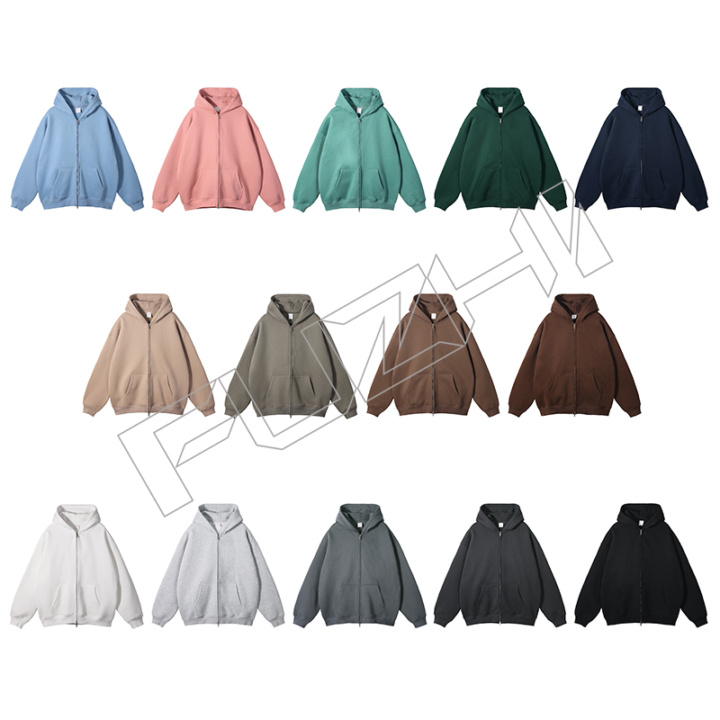 FGHP-1002 New fashion unisex sports zip hoodie & pants color zip hoodie set fleece zip hoodie & p...