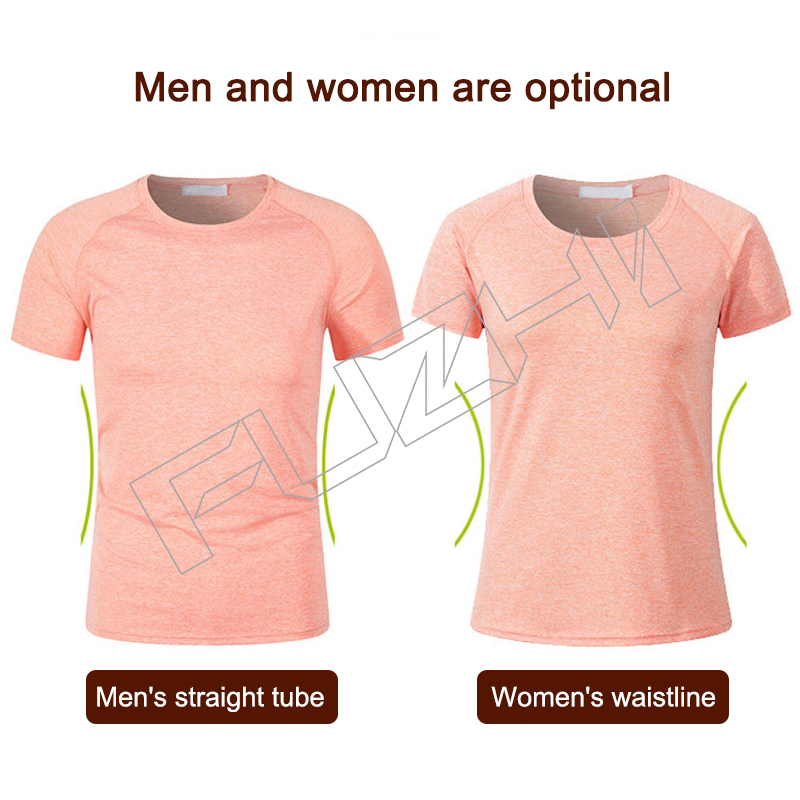 FGTS-1002 Summer cationic sports T-shirt custom outdoor running fitness round neck quick drying w...