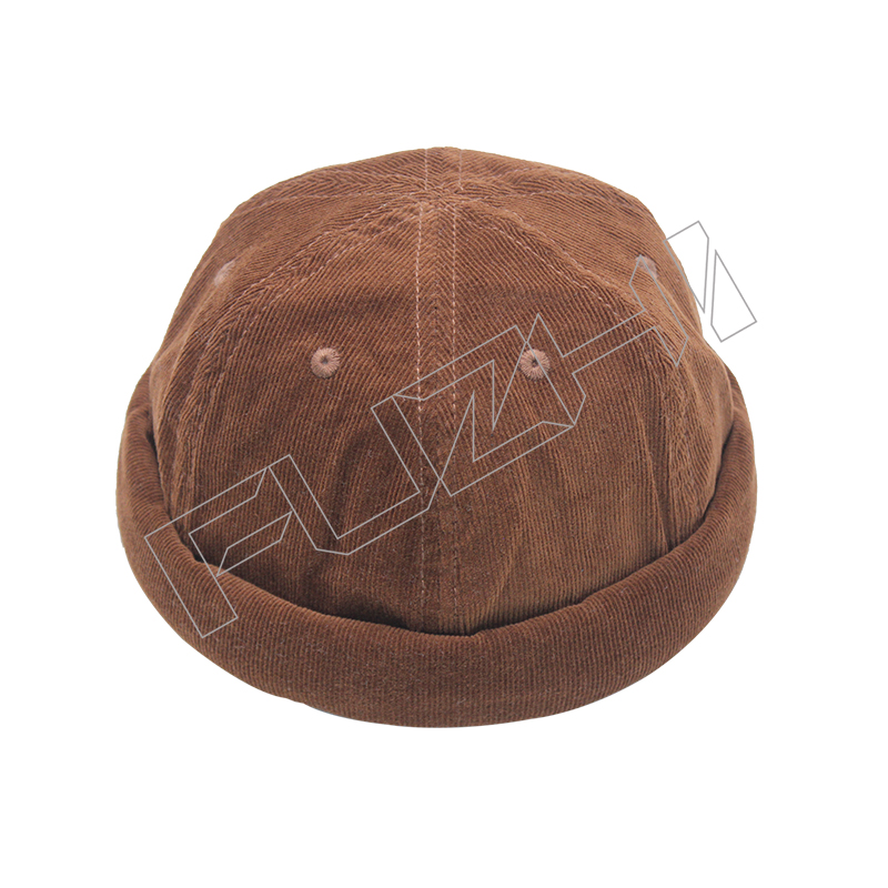 FGDL-1007 Fashion art casual dairy life corduroy bowler hat skull cap melon skin hat