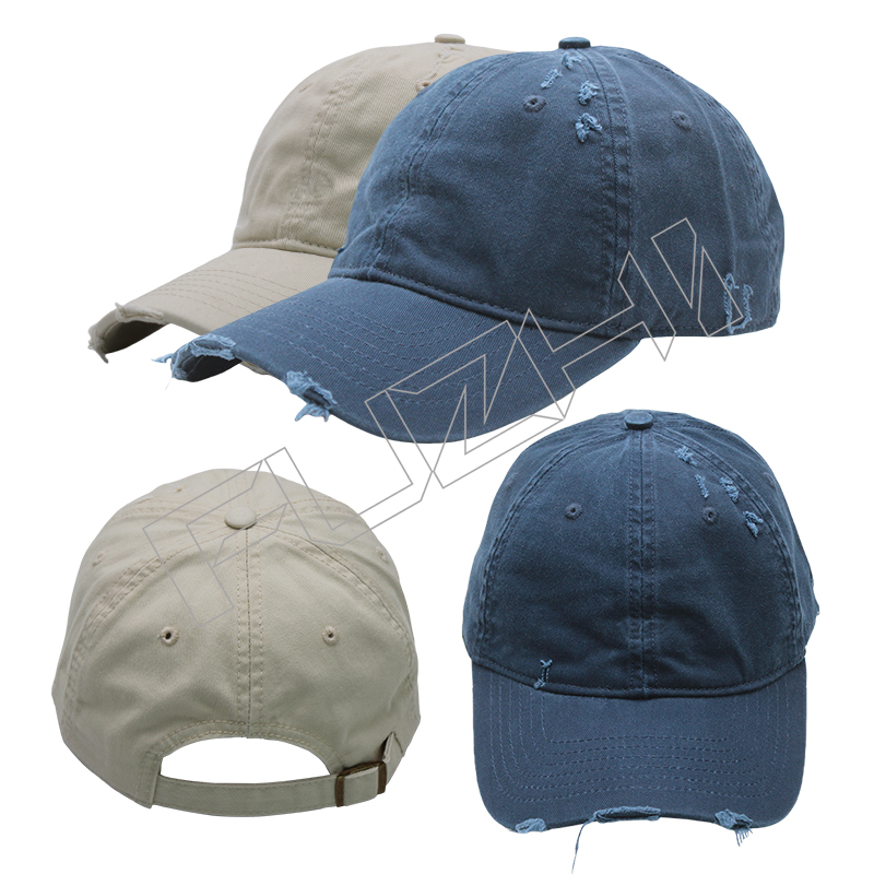 FZBC-6102 Solid color washed cap for men and women new spring and summer broken washed vintage ca...