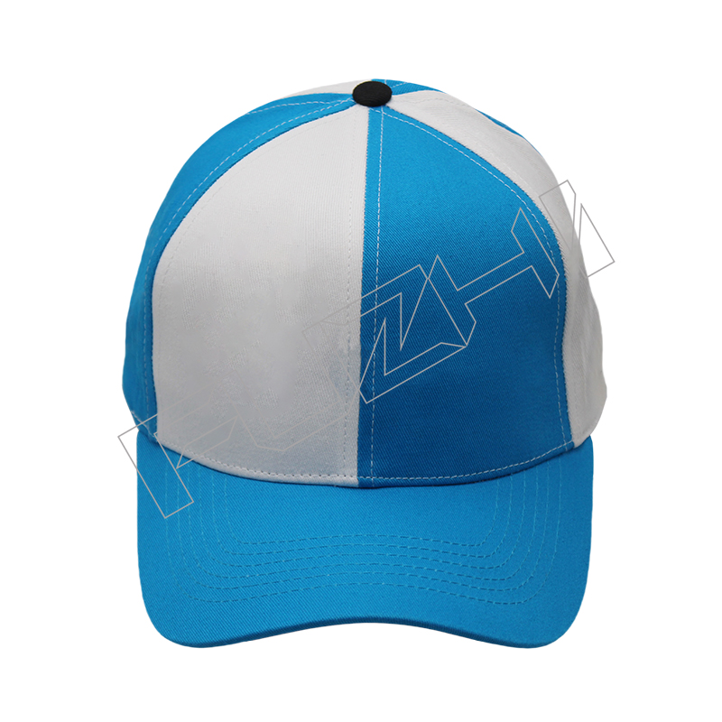 6 panel two-color splicing baseball cap 