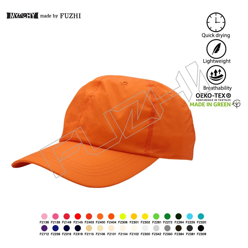 FGSC-2005 6 panel sport cap outdoor recreational baseball cap quick drying super light sport cap