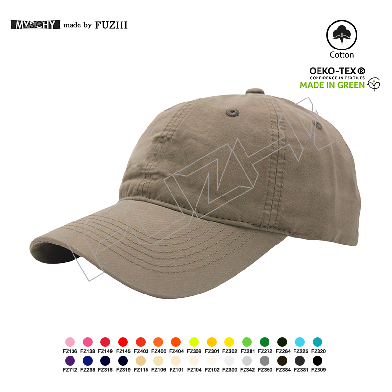 FGDL-1001 New dairy life 6 panel pure color cotton outdoor simple and casual curved eaves basebal...