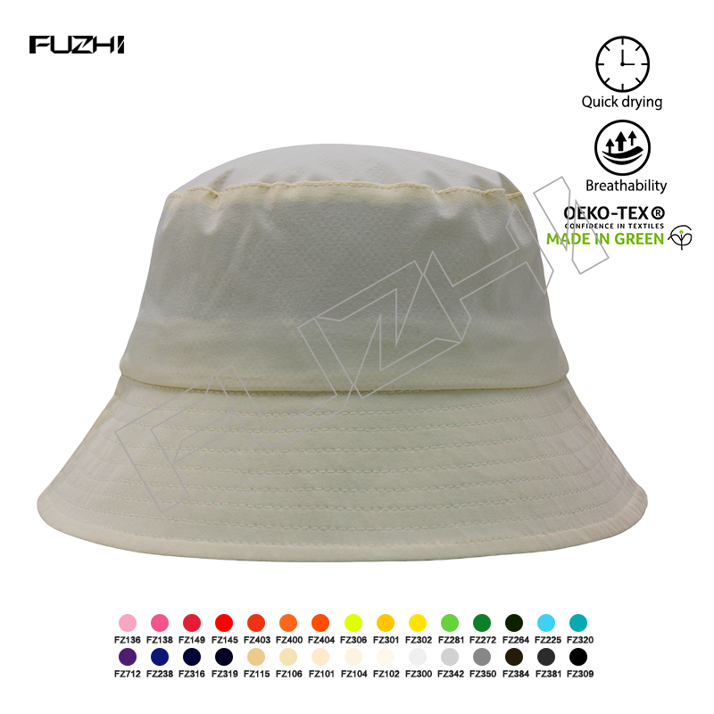 FZFH-1004 New bucket hat quick drying draw rope hat women's summer thin breathable outdoor sunsha...